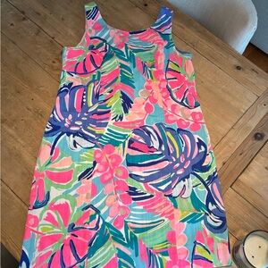 Lilly Pulitzer Sundress, Vibrant Pink/Green Women's Swim and Sun Dress, Sz 10